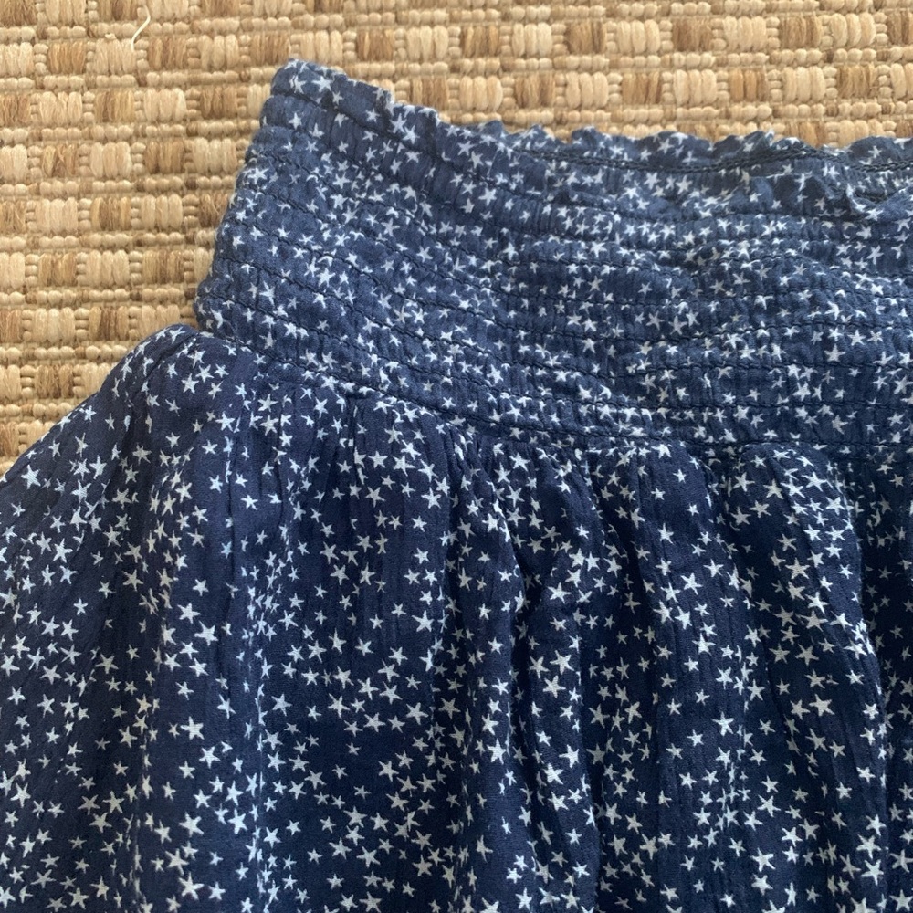 Old Navy Blue and White Stars Print Mini Circle Skirt - Picture 2 of 6